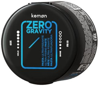 Kemon - Zero Gravity Modelliermasse, ultrafixierend, Matt-Effekt und extremer Halt, mit langem Halt, schwerkraftbeständig, ideal für Frisuren, 100 ml (EAN 8020936095521)
