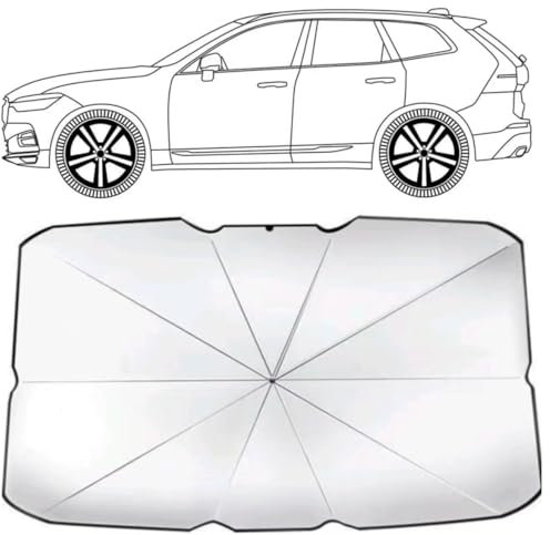 Coche Parasol Delantero para Volkswagen ID.5,Titanio Plata Coche Resiste a los Rayos UV Parasol Parasol Delantero Coche Sombrilla Aislamiento Térmico Accesorios para Coche