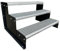 3 Stufen Standtreppe Modell 2 anthrazit 18 cm Stufenhöhe, 100 cm Breite, 54 cm Höhe ohne Geländer