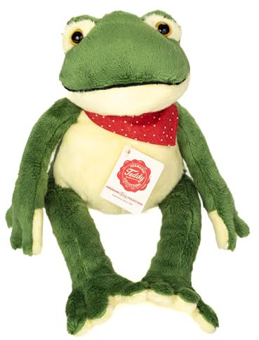 Teddy Hermann 92021 Schlenkerfrosch 28 cm, Kuscheltier