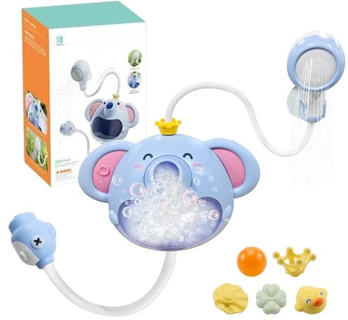 Tête De Douche Éléphant pour Bébé,Machine À Bulles De Bain en Forme D'Éléphant - Arroseur Ergonomique pour Jeux Piscine Jardin Et Baignoire 1 À 5 Ans