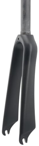 JNTFNE Carbon Fiber Folding Bike Fork 14in/16in/18in/20in/22in BMX Rigid Fork C Brake Quick Release 74mm 1-1/8 Straight Steerer Bicycles Front Fork(Color:Matte Black,Size:16in)