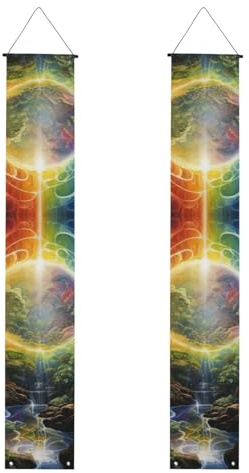 Vier-Jahreszeiten-Motiv Baum des Lebens, Veranda-Banner, Outdoor-Banner, Thanksgiving-Dekorationen, für alle Feiern