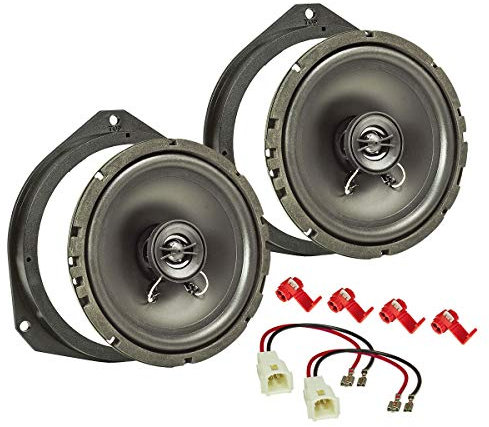 tomzz Audio 4014-000 TA16.5-Pro Lautsprecher Einbau-Set kompatibel mit FIAT 500 Grande Punto Panda 165mm Koaxial System