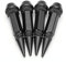 C-FUNN 4Er Aluminium Reifen Staubdicht Felgen Ventilkappen Auto Auto Bike Spike Form - Schwarz