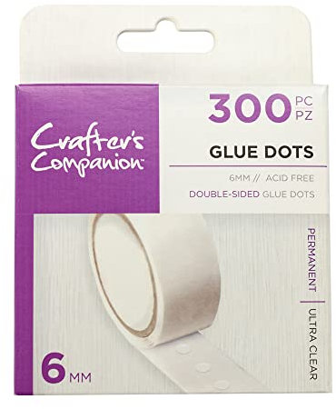 Crafter's Companion Double Sided Glue Dots for Crafting Projects - 6mm, Clear, CC-ACC-GLDOT6