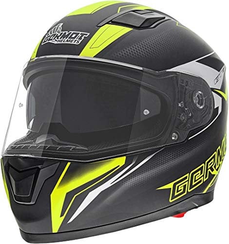 Germot GM 330 Dekor Helm Schwarz Matt/Neon L (59/60)