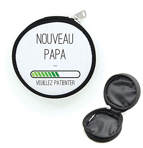 Porte-Monnaie Rond avec Zip Nouveau Papa