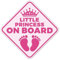 EROSPA® Auto-Aufkleber KFZ - Little Princess On Board - Car-Sticker (Rosa)