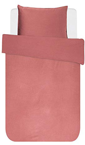 ESSENZA Bettwäsche Minte Dusty Rose, 135x200 + 1x 80x80 cm - 100% Baumwollsatin 300TC - Uni