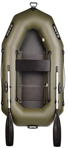 BARK Schlauchboot 210 cm - Paddelboot aufblasbar für 1 Person - Lattenboden, Zubehör, Profi-Ausführung B-210C - Angelboot, Ruderboot
