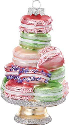 MAGIC Christbaumschmuck Weihnachtskugeln Figuren Glas mundgeblasen Weihnachtskugeln Weihnachtsschmuck Baumkugeln Baumschmuck Auswahl: Macaronturm 14.5cm