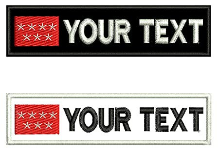 Personalizado Madrid Bandera Nombre Etiquetas Parche Militar Bordado Hierro en Gancho Respaldo (color4)