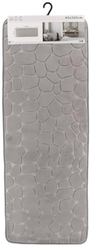 Tendance - Tapis memoire de forme microfibre galet 45x120 cm - gris clair