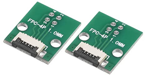 sourcing map 2 Stück FPC FFC Konverter Steckerplatine 4P 1.0mm auf Buchsenseite 0.5mm Rückseit auf DIP 2.54 mm für LCD 3D Drucker DVD TV Laptop Audio