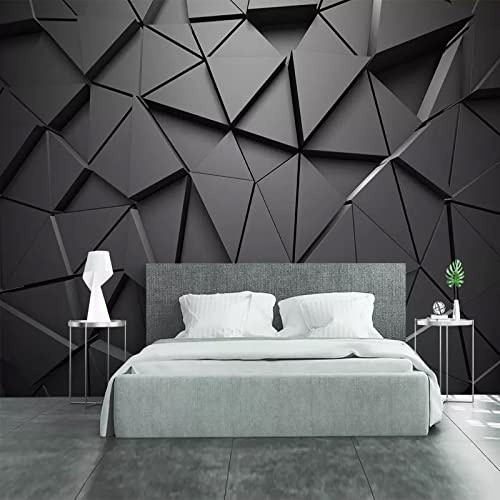Custom Modern Creative 3D Geometric Abstract Gray Triangle Large Mural 3D Wallpaper Living Room Tv Wall Home Decor Wall Cloth 3D Fresco 350Cm(W)×245Cm(H)