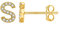 Ayoiow Ohrstecker 925, Echt Silber Ohrringe Mädchen Buchstabe S mit Zirkonia Ohrringe Gold Schmuck Ohrringe Damen