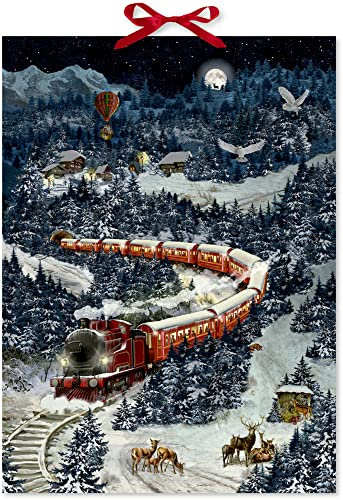 Wandkalender: Weihnachtsexpress in Winterlandschaft