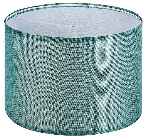 PATIKIL Drum Lamp Shades, 13x13x9 Linen Round Lamp Shade for Table Lamps Easy Assembly Lampshade for Table Lamps Floor Lamps Bedside, Blue