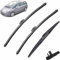 Balais d'essuie-glace avant et arrière compatible avec Citroen C4 Grand Picasso C4 Picasso 2006-2008 Pare-brise Pare-brise 303014