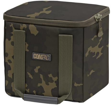 Korda Compac Utility Bag Dunkles Tarnmuster 24x24x20cm – Vielseitige Allround-Angeltasche für Zubehör & Kleinteile – Wasserabweisende Universaltasche für Karpfenangeln