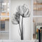 Brise Vue Fleurs Gris Noir Film Fenetre Opaque Anti-UV Electrostatique pour Vitre Salle Bain Chambre Bureau Stickers 70x200cm