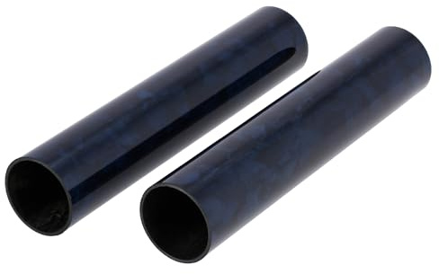 Set: 2x Cover für Telegabelholme, 165mm, Forged-Carbon - Blau