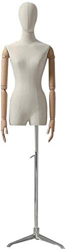 Schaufensterpuppenkörper, Schneiderpuppe, Schneiderbüste, Modell mit weißem Körper, Stativbasis