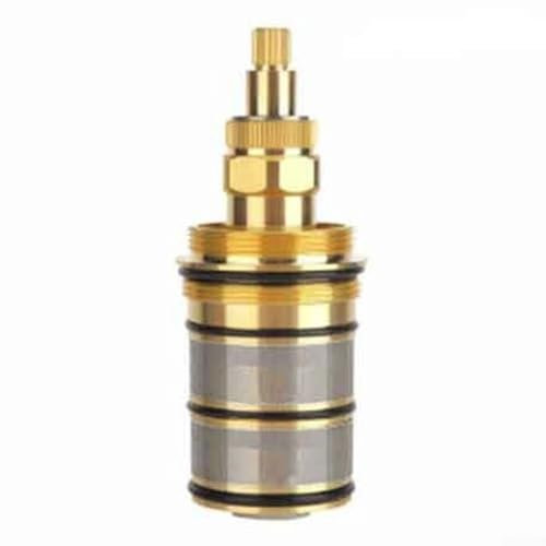 Thermostatic Cartridge, 20-48 Celsius Thermostatic Cartridge All Copper Faucet Spool Replacement Hot and Cold Water Mixer Valve Bar Temperature Control Repair Kit for Shower System