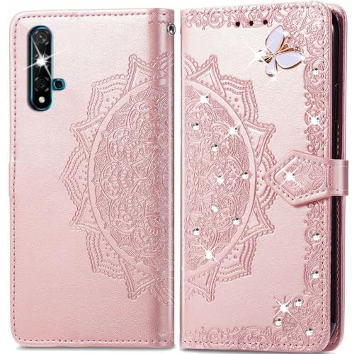 Funda para Huawei Nova 5T/Honor 20,Función de Soporte, Billetera con Tapa Tarjetas,PU Cuero Carcasa Flip Case Cover para Huawei Nova 5T/Honor 20
