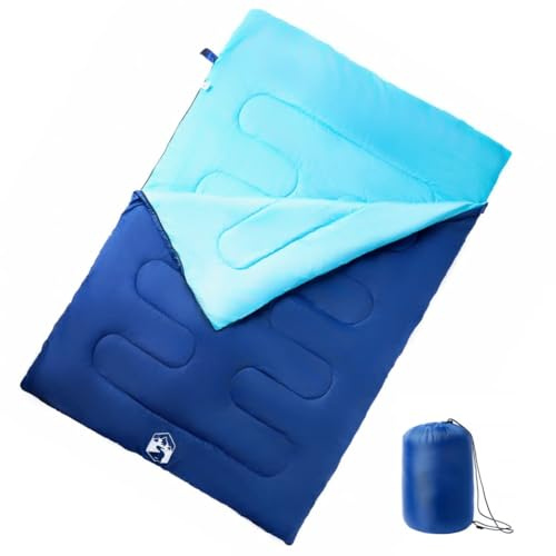 vidaXL Doppelschlafsack mit Kissen Erwachsene Camping 3-4 Jahreszeiten