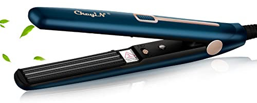 CkeyiN Piastra per Frisè, Mini Ferro per Piegare i Capelli per Acconciature Soffici, Piastra per Capelli Antistatico Portatile per Tutti i Tipi di Capelli, Risultati Duraturi