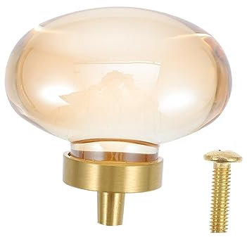 Yardenfun Maniglia Per Porta Cristallo Trasparente Con Base Elegante Pomello Per Cassetto e Armadio Design Moderno Per Mobili Chic Facile Installazione e Resistente