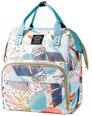 Ybberik Sac à dos à langer avec poches isothermes, sangles de poussette, port de charge USB, grand sac à langer léger pour filles et garçons