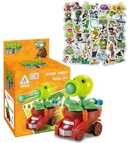 Zombies Toy Car Plants Game Children's Toys Pull Back Car,Pea Shooter That Can Be Launched Toy Zombies Plush Zombie Figures Children's Car Gift Great Gifts For Kids And Zombies Fans