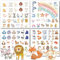 FloraVigo 8pcs Tier Glitzer Sticker mit Glitzereffekt Über 150 Motiv Glitzersticker Tiersticker Aufkleber Holografische Tiere Waldtiere für Kinder Mädchen Scrapbooking Fotoalbum Geschenke