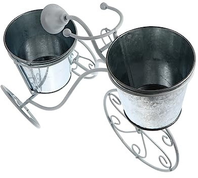 Homoyoyo Eisen Fahrrad Blumentopfständer Stabiler Pflanzenhalter Fahrradform Kreatives Design Vielseitig Einsetzbar Für Innen Außen Büro Zuhause Dekoration