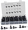 Amosfun 1 set Cage Nut with Screws and Washers Black Mounting Hardware for Easy Installation and Performance Rack Mount Applications