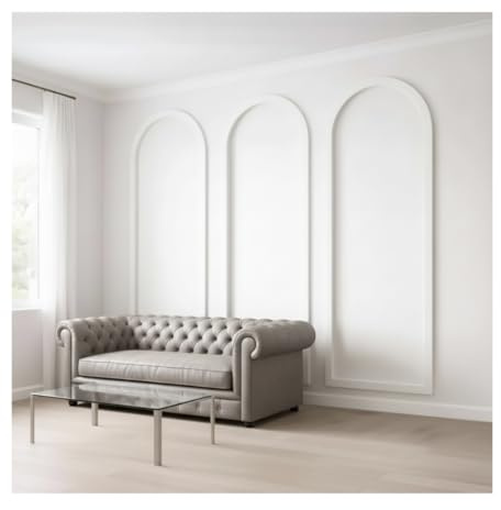 Arch Wall Panelling Kit Long, Decorative MDF Wall Panelling Arch, 241cm x 70cm, Includes Adhesive (3)