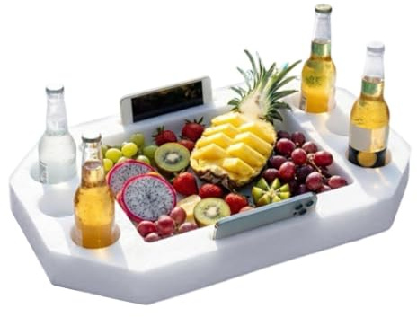 Vassoio Galleggiante Da Piscina portabevande portatile da bar | Galleggiante Porta Snack Da Piscina per vasca idromassaggio lago spiaggia vacanze spa giardino feste relax all'aperto
