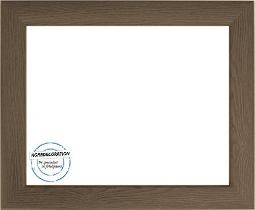 Homedecoration Hamburg MDF Bilderrahmen 35 x 100 cm stabile Leiste Sondergrössen 100 x 35 cm Farbwahl Hier: Eiche Rustikal mit Acrylglas Antireflex 1 mm