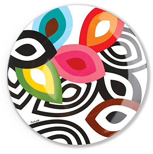 Plato de melamina multicolor French Bull – Para aperitivos y postres – con flecos, juego de 6