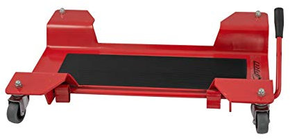 Cavalletto Sposta Moto Carrello Pedana Scooter Universale 4 Ruote Nylon Rosso