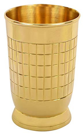 TreegoArt Vaso grande de metal martillado, 300 ml