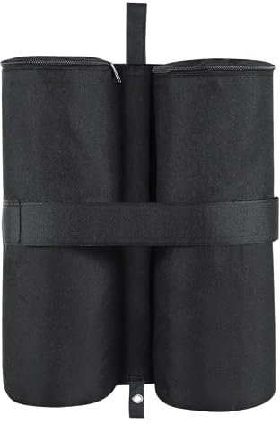 Pezzi Sacchi di Sabbia,600D Oxford Peso Gazebo,Sacchetto di Sabbia per Giardino Gazebo per Tende da Sole, Ombrelloni, Mobili - Nero