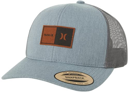 Hurley Men's Baseball Cap - Fairway Trucker Curved Brim Snap-Back Trucker Hat, Size One Size, Wolf Grey
