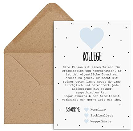 Nastami Postkarte DEFINITION inkl. Briefumschlag (Kollege)
