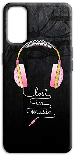 Mixroom - Cover Custodia Back case In TPU Silicone Morbida Per Oppo Reno 6 Pro 5G Fantasia Lost In Music Cuffie V313