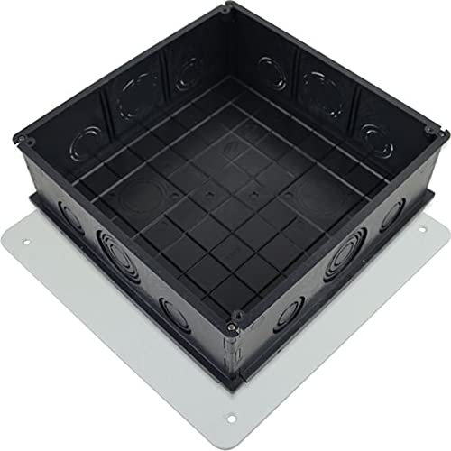 Unterputz Abzweigdose 100x100 schwarz mit Vorprägung