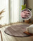 Qiyano Teppich Wanga Hochflor - Fellimitat, flauschig, weich, Soft, kuschelig, einfarbig, Pastell - Wohnzimmer, Schlafzimmer, Kinderzimmer, Büro - Farbe: Taupe, Größe: Ø 160 cm RUND